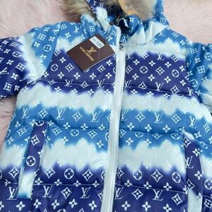 Louis Vuitton Gradient Blue Puffer Jacket